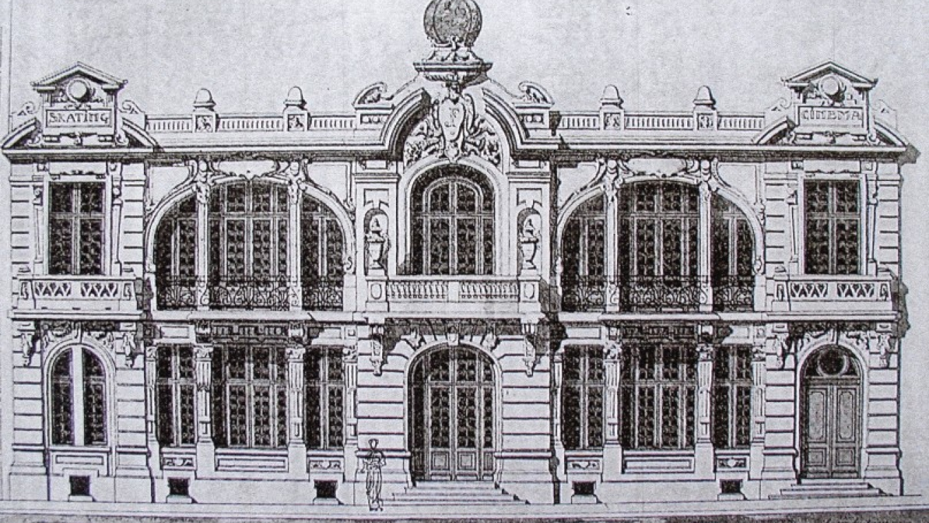 Cinéma Castillet d'Eugène Montès, 1911, 1 boulevard Wilson. Projet pour le Skating Palace.