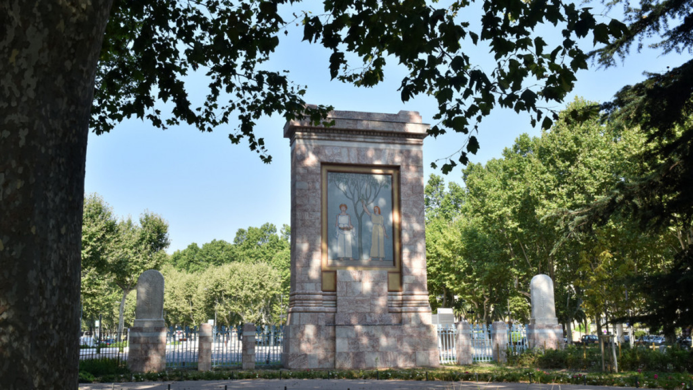 Le monument aux morts restauré, 2018, Cliché Pascale Marchesan, service photographie de la ville de Perpignan