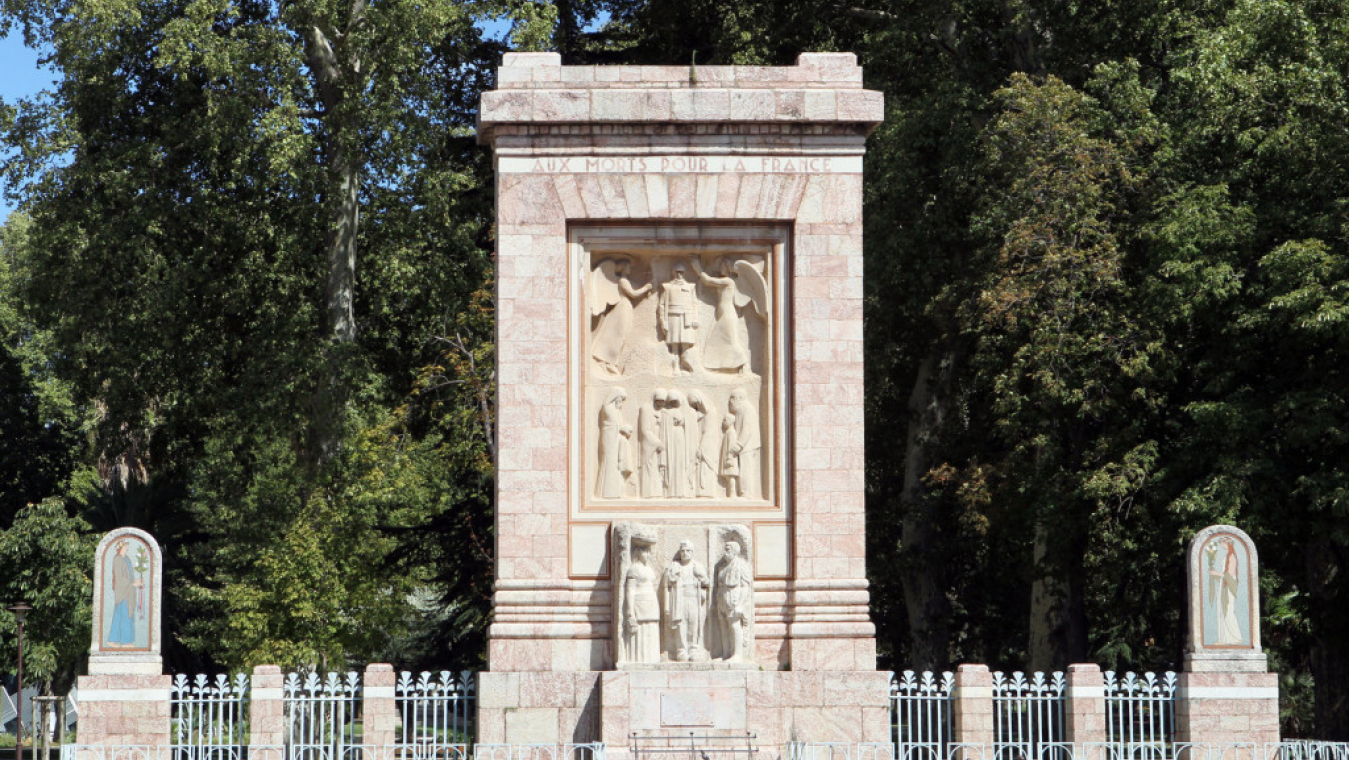 Le monument aux morts restauré, 2018, Cliché Pascale Marchesan, service photographie de la ville de Perpignan
