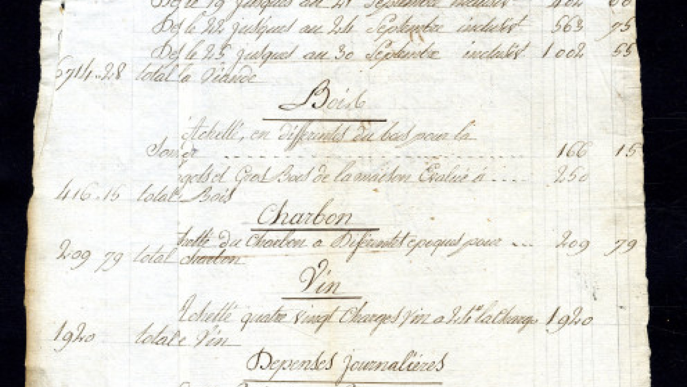 Dépenses de l'hôpital militaire,1808, ADPO 2HDTP L 11