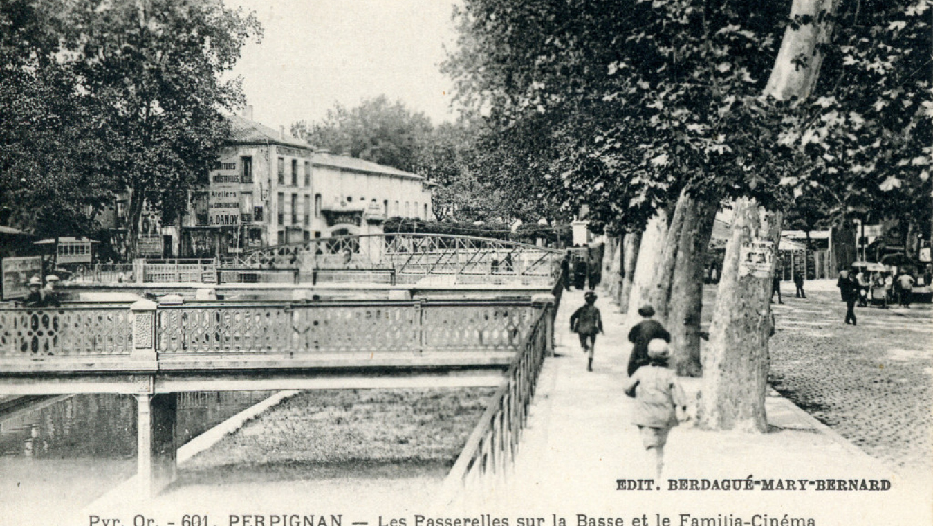 Le cinéma Familia, à l’emplacement duquel se situe aujourd’hui la résidence du Castillet. (Collection club cartophile catalan)