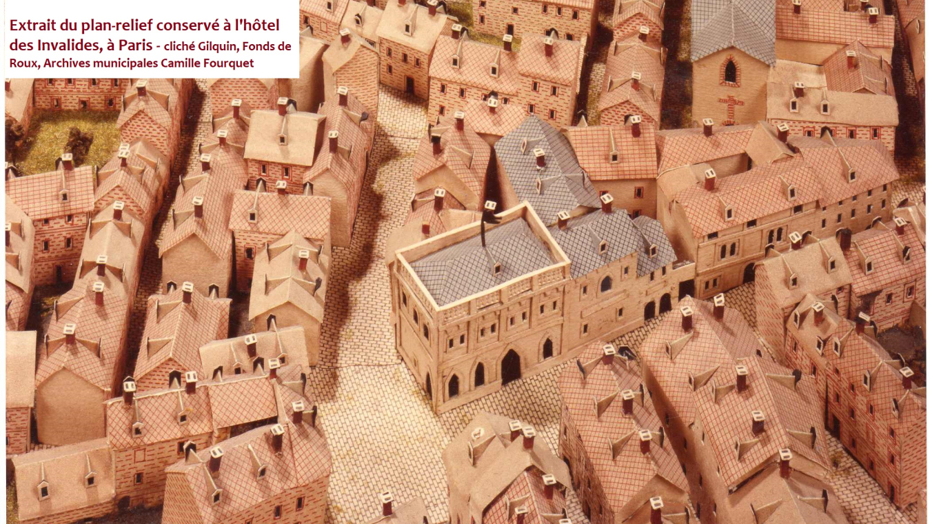 Vue sur Place de la Loge - Extrait du plan relief conservé à l'Hôtel des Invalides, à Paris