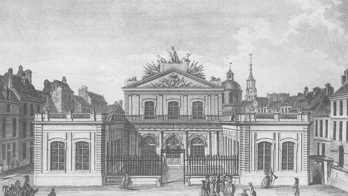 Gravure de l’ancienne université après sa construction en 1760-1762