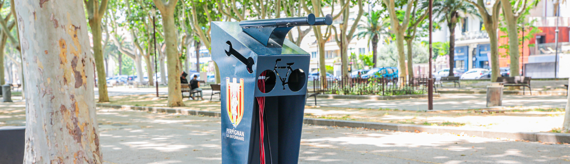 Bornes de réparation de vélos