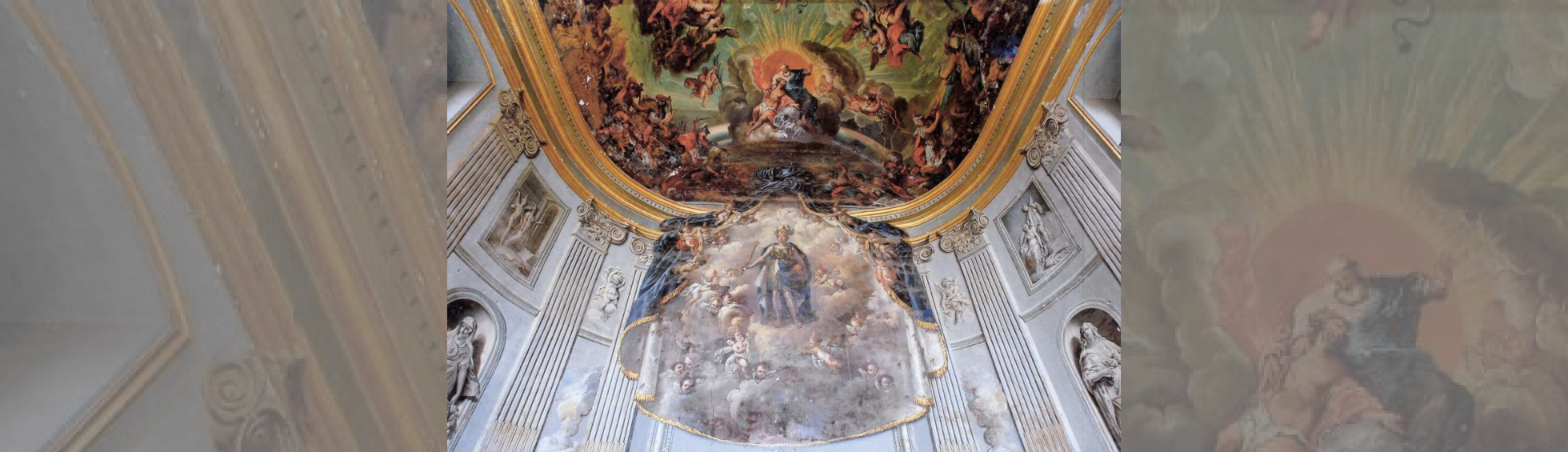 Vue d'ensemble des décors peints par Gamelin