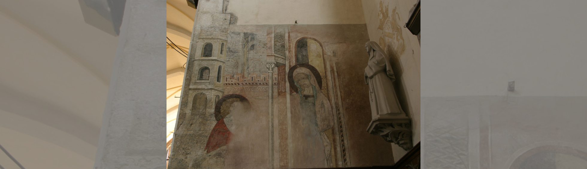 L'église Notre-Dame de la Réal: fresque représentant la vierge
