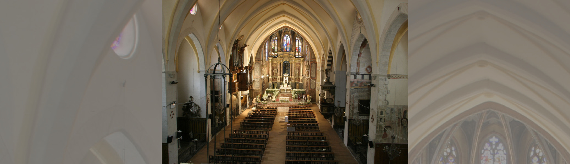 L'église Notre-Dame de la Réal à une nef et chapelles latérales 