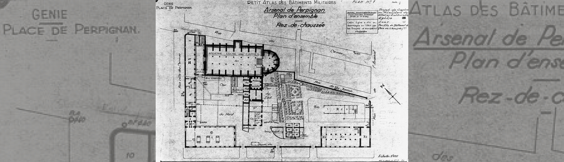 Plan militaire :une aile a été construite devant l'entrée de l'église,ainsi que d'autres batiments dans l'enceinte du couvent