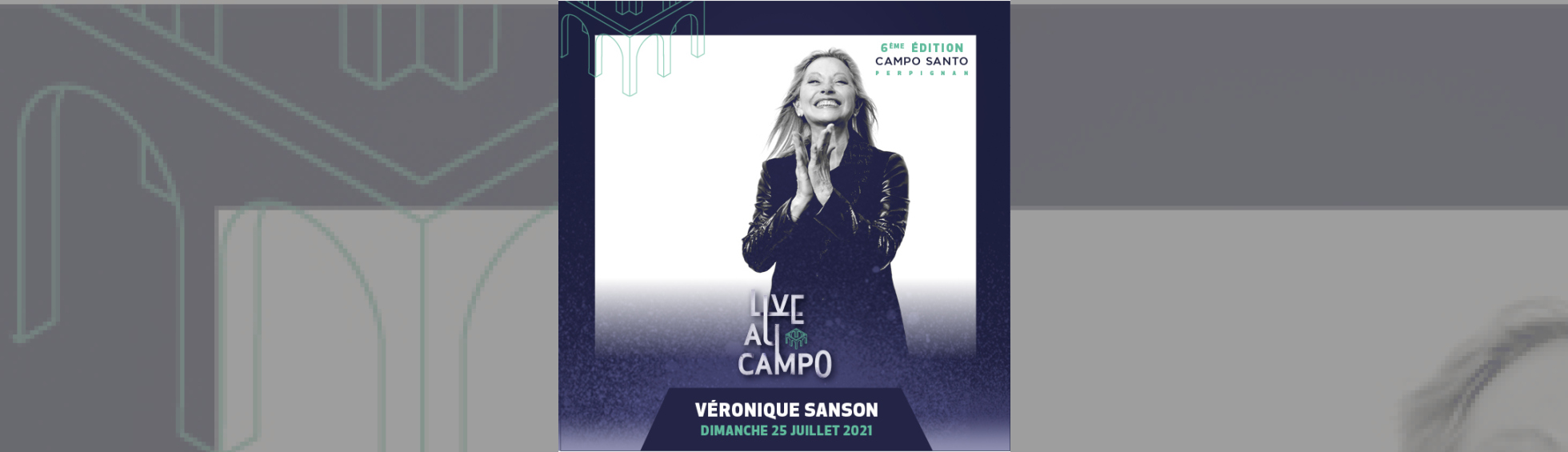 affiche concert Véronique Sanson - photo noir et blanc Véronique Sanson