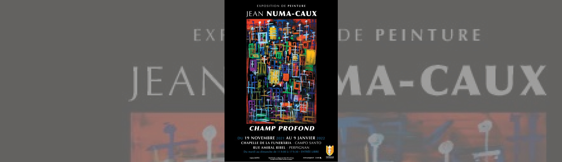 Affiche exposition Numa Caux " Champ profond"
