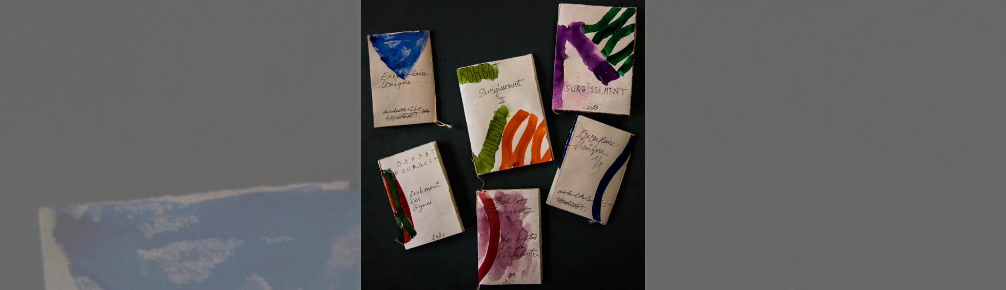 Exposition de livres d'artistes - affiche visuel de livres des artistes