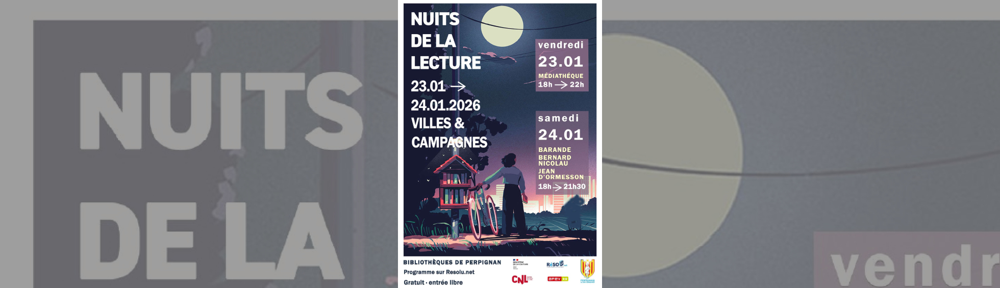 Affiche Nuits de la lecture