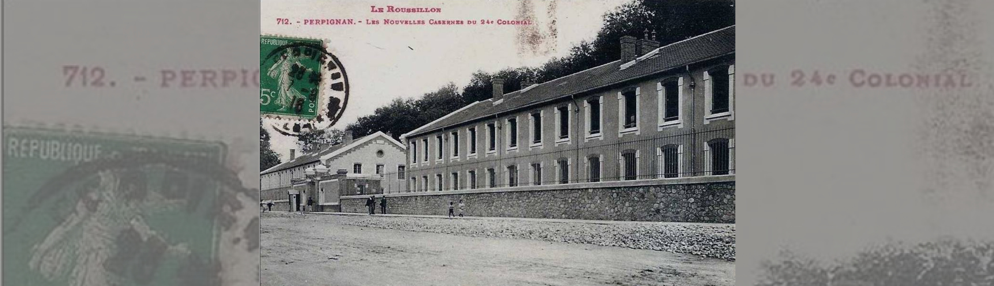 Les nouvelles casernes du 24 ième colonial a proximité de la citadelle (rue Vieilledent)