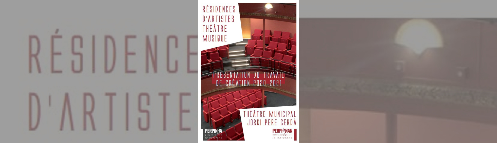 Visuel résidences d'artistes - photo couleur des rangées de siège du théâtre municipal