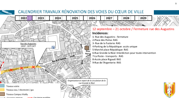Fermeture Rue des Augustins - 12 sept. au 21 oct. 2022