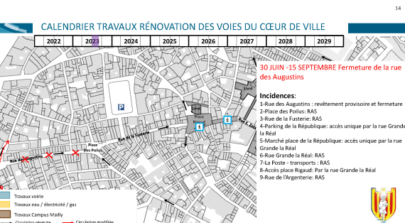 Fermeture Rue des Augustins - 30 JUIN AU 15 SEPT. 2023