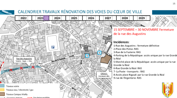 Fermeture Rue des Augustins - 15 SEPT. AU 30 NOV. 2023