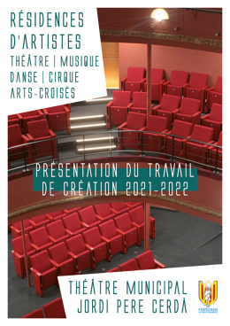 résidence d'artiste - photo couleur de la salle de spectacle du Théâtre municipal