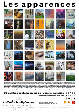 Affiche exposition Les apparences - mosaïques d'extrait d'oeuvres présentées