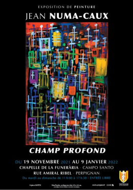 Affiche exposition Numa Caux " Champ profond"