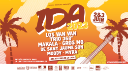 Festival Ida  - affiche avec dessin deplamier et liste des artistes 